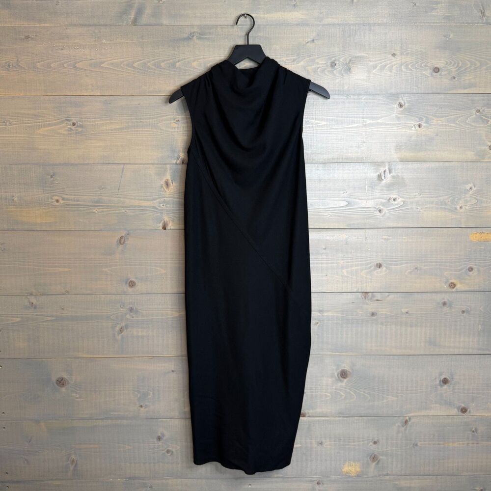 Rick Owens Glitter FW 2017 Black Viscose & Wool Blend Bonnie Dress Women's US 4